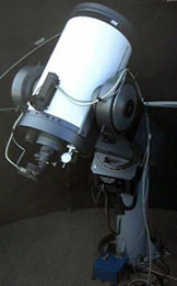 A picture showing the solid mounting our telescopes have